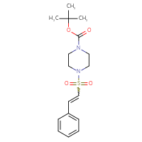 Chemical structure of tert-butyl 4-(2-phenylethenesulfonyl)piperazine-1-carboxylate - CSSB00314882746