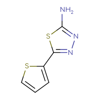 Chemical structure of 5-(thiophen-2-yl)-1,3,4-thiadiazol-2-amine - CSSB00011203552