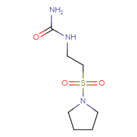 Chemical structure of [2-(pyrrolidine-1-sulfonyl)ethyl]urea - CSSB00116492452