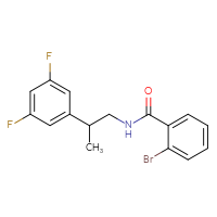 Chemical structure of 2-bromo-N-[2-(3,5-difluorophenyl)propyl]benzamide - CSSB01670957552