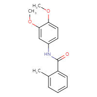 Chemical structure of N-(3,4-dimethoxyphenyl)-2-methylbenzamide - CSSB00026392045