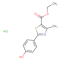 Chemical structure of ethyl 2-(4-hydroxyphenyl)-4-methyl-1,3-thiazole-5-carboxylate hydrochloride - CSSB00103154919