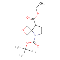 Chemical structure of 5-tert-butyl 8-ethyl 2-oxa-5-azaspiro[3.4]octane-5,8-dicarboxylate - CSSB01205351530