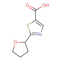 Chemical structure of 2-(oxolan-2-yl)-1,3-thiazole-5-carboxylic acid - CSSB00000693608