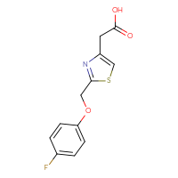 Chemical structure of 2-{2-[(4-fluorophenoxy)methyl]-1,3-thiazol-4-yl}acetic acid - CSSB00000735394