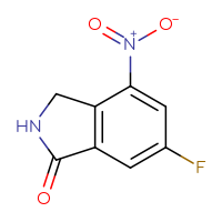 Chemical structure of 6-fluoro-4-nitro-2,3-dihydro-1H-isoindol-1-one - CSSB03551903666