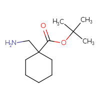Chemical structure of tert-butyl 1-(aminomethyl)cyclohexane-1-carboxylate - CSSB00012350120