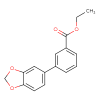 Chemical structure of ethyl 3-(2H-1,3-benzodioxol-5-yl)benzoate - CSSB00015244144