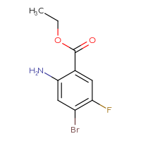 Chemical structure of ethyl 2-amino-4-bromo-5-fluorobenzoate - CSSB00014686349