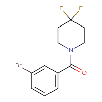 Chemical structure of 1-(3-bromobenzoyl)-4,4-difluoropiperidine - CSSB00019176207