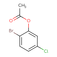 Chemical structure of 2-bromo-5-chlorophenyl acetate - CSSB00103282188