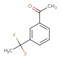 Chemical structure of 1-[3-(1,1-difluoroethyl)phenyl]ethan-1-one - CSSB00010961634