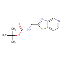 Chemical structure of tert-butyl N-({[1,3]thiazolo[4,5-c]pyridin-2-yl}methyl)carbamate - CSSB00025777164