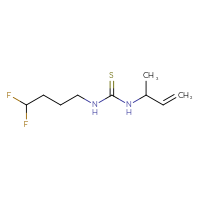Chemical structure of 1-(but-3-en-2-yl)-3-(4,4-difluorobutyl)thiourea - CSSB01132588180