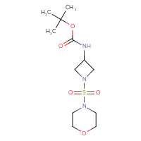 Chemical structure of tert-butyl N-[1-(morpholine-4-sulfonyl)azetidin-3-yl]carbamate - CSSB00713283167