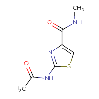 Chemical structure of 2-acetamido-N-methyl-1,3-thiazole-4-carboxamide - CSSB00011265366