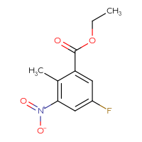 Chemical structure of ethyl 5-fluoro-2-methyl-3-nitrobenzoate - CSSB00011799819