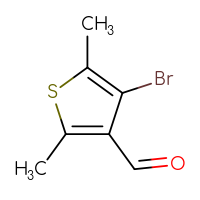 Chemical structure of 4-bromo-2,5-dimethylthiophene-3-carbaldehyde - CSSB00009814805