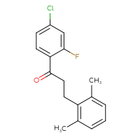 Chemical structure of 1-(4-chloro-2-fluorophenyl)-3-(2,6-dimethylphenyl)propan-1-one - CSSB00020571522