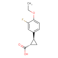 Chemical structure of (1S,2S)-2-(4-ethoxy-3-fluorophenyl)cyclopropane-1-carboxylic acid - CSSB00025715941