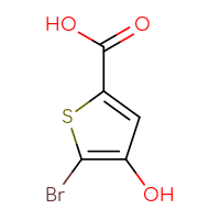 Chemical structure of 5-bromo-4-hydroxythiophene-2-carboxylic acid - CSSB09890169127