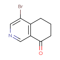 Chemical structure of 4-bromo-5,6,7,8-tetrahydroisoquinolin-8-one - CSSB00010870523