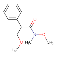 Chemical structure of N,3-dimethoxy-N-methyl-2-phenylpropanamide - CSSB21151591828