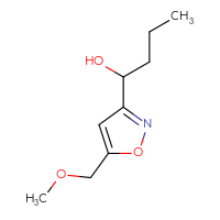 Chemical structure of 1-[5-(methoxymethyl)-1,2-oxazol-3-yl]butan-1-ol - CSSB20645581205