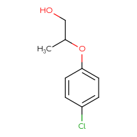 Chemical structure of 2-(4-chlorophenoxy)propan-1-ol - CSSB00009874001