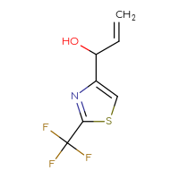 Chemical structure of 1-[2-(trifluoromethyl)-1,3-thiazol-4-yl]prop-2-en-1-ol - CSSB00116837637