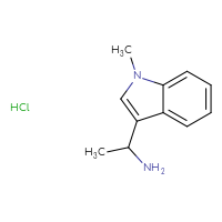 Chemical structure of 1-(1-methyl-1H-indol-3-yl)ethan-1-amine hydrochloride - CSSB00015187027