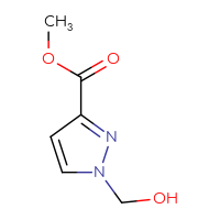 Chemical structure of methyl 1-(hydroxymethyl)-1H-pyrazole-3-carboxylate - CSSB00000082258