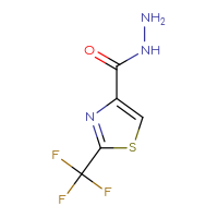 Chemical structure of 2-(trifluoromethyl)-1,3-thiazole-4-carbohydrazide - CSSB00010168801