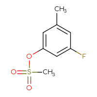 Chemical structure of 3-fluoro-5-methylphenyl methanesulfonate - CSSB06256553567