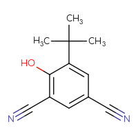 Chemical structure of 5-tert-butyl-4-hydroxybenzene-1,3-dicarbonitrile - CSSB00010668005