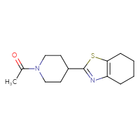 Chemical structure of 1-[4-(4,5,6,7-tetrahydro-1,3-benzothiazol-2-yl)piperidin-1-yl]ethan-1-one - CSSB00047770675