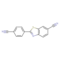 Chemical structure of 2-(4-cyanophenyl)-1,3-benzothiazole-6-carbonitrile - CSSB06582222317