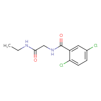 Chemical structure of 2-[(2,5-dichlorophenyl)formamido]-N-ethylacetamide - CSSB00103386014