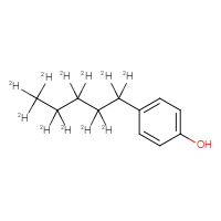 Chemical structure of 4-[(1,1,2,2,3,3,4,4,5,5,5-²H₁₁)pentyl]phenol - CSSB00160813536