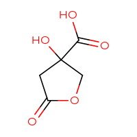 Chemical structure of 3-hydroxy-5-oxooxolane-3-carboxylic acid - CSSB00000137818