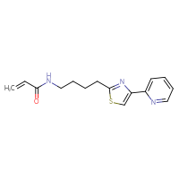 Chemical structure of N-{4-[4-(pyridin-2-yl)-1,3-thiazol-2-yl]butyl}prop-2-enamide - CSSB00133080091