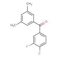 Chemical structure of (3,4-difluorophenyl)(3,5-dimethylphenyl)methanone - CSSB00000425875