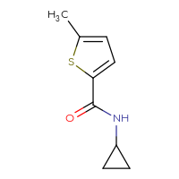 Chemical structure of N-cyclopropyl-5-methylthiophene-2-carboxamide - CSSB00000160628
