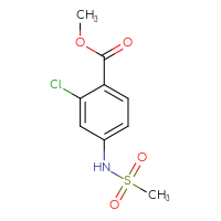 Chemical structure of methyl 2-chloro-4-methanesulfonamidobenzoate - CSSB00009829773