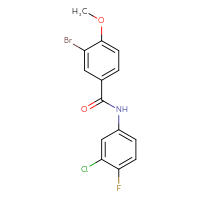 Chemical structure of 3-bromo-N-(3-chloro-4-fluorophenyl)-4-methoxybenzamide - CSSB00026583962