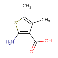 Chemical structure of 2-amino-4,5-dimethylthiophene-3-carboxylic acid - CSSB00000044665