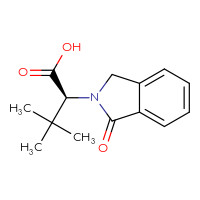 Chemical structure of (2S)-3,3-dimethyl-2-(1-oxo-2,3-dihydro-1H-isoindol-2-yl)butanoic acid - CSSB00020621918