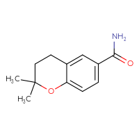 Chemical structure of 2,2-dimethyl-3,4-dihydro-2H-1-benzopyran-6-carboxamide - CSSB00010589446