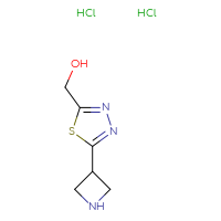 Chemical structure of [5-(azetidin-3-yl)-1,3,4-thiadiazol-2-yl]methanol dihydrochloride - CSSB00160524936
