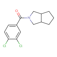 Chemical structure of 2-(3,4-dichlorobenzoyl)-octahydrocyclopenta[c]pyrrole - CSSB06414735179
